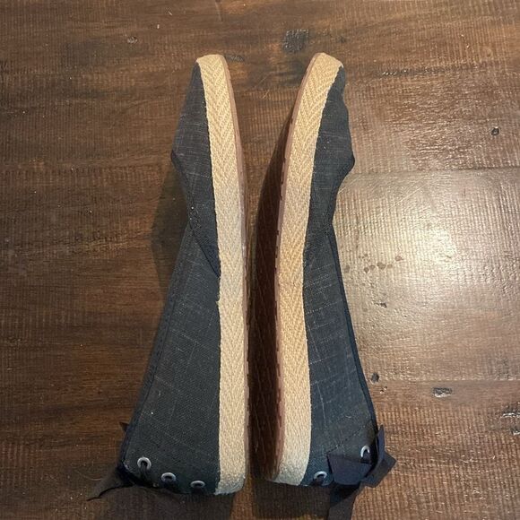 UGG Abigail Black Linen Back Lace Up Espadrilles Flats US 9 - Picture 7 of 8